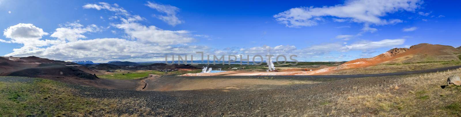 The volcanic landscape around Leirhnjukur volcano in Iceland - sulphur, rocks and wasteland. by MP_foto71