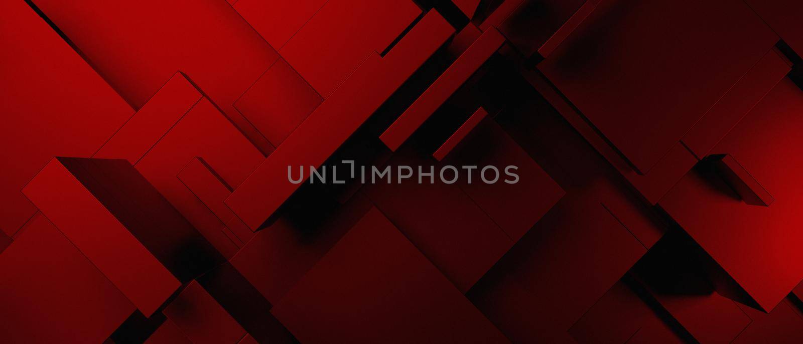 Abstract Luxury Geometric Blocks Modern Black 3D 3D Render