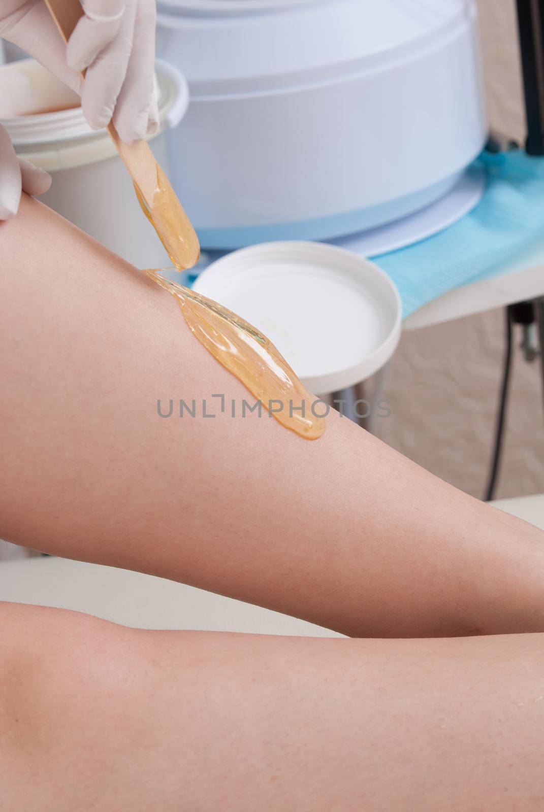 sugaring wax at a professional cosmetologist. High quality photo