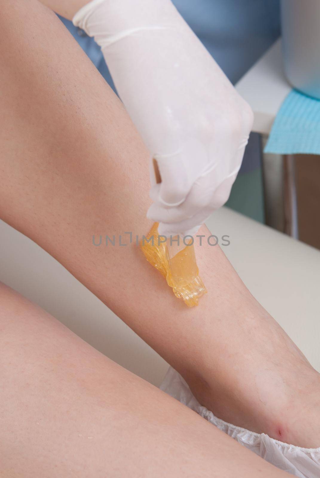 sugaring wax at a professional cosmetologist. High quality photo