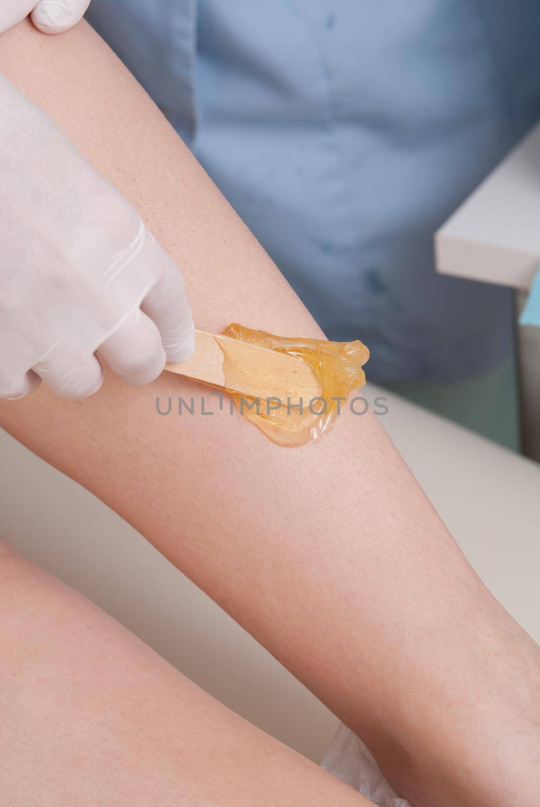 sugaring wax at a professional cosmetologist. High quality photo