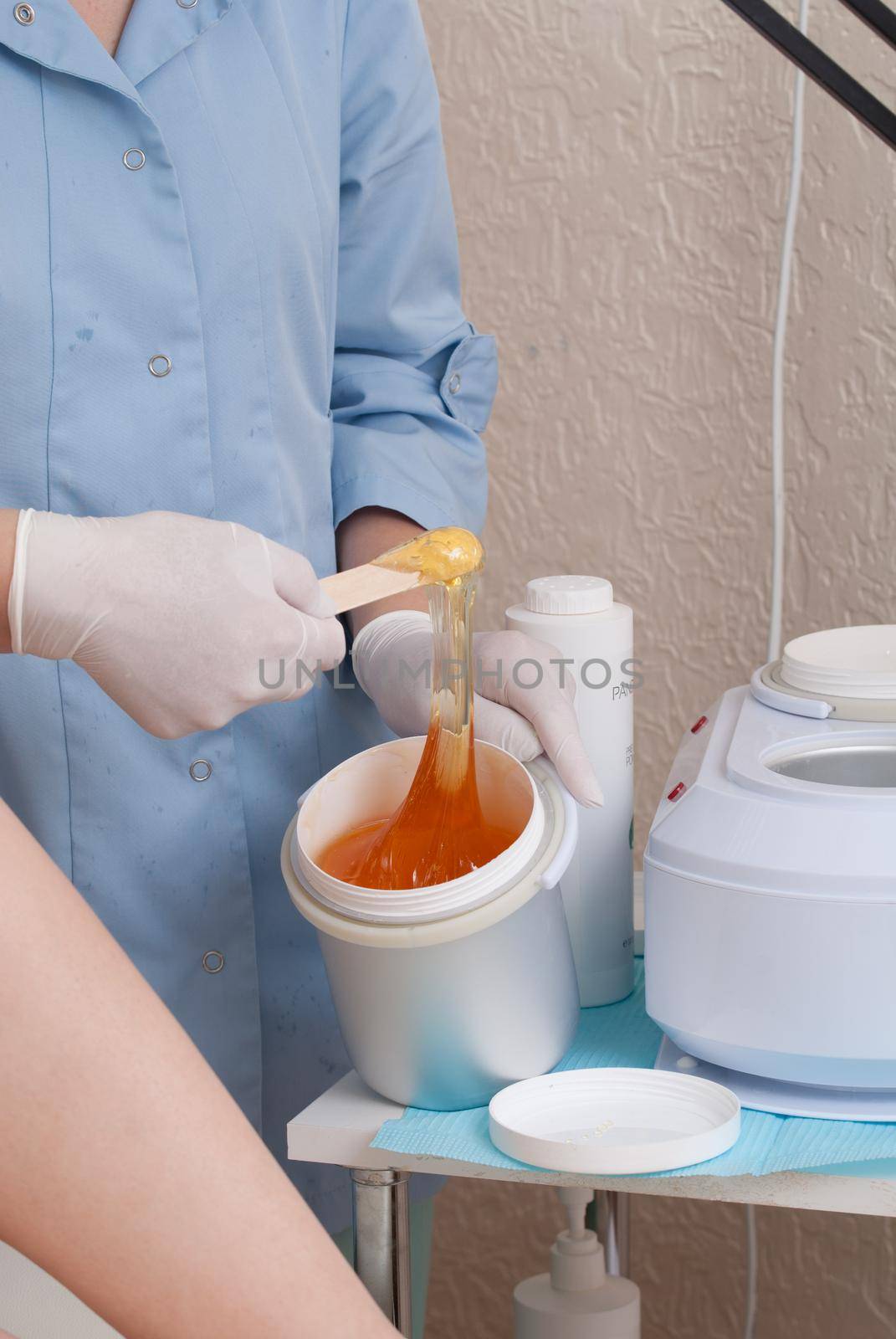 sugaring wax at a professional cosmetologist. High quality photo