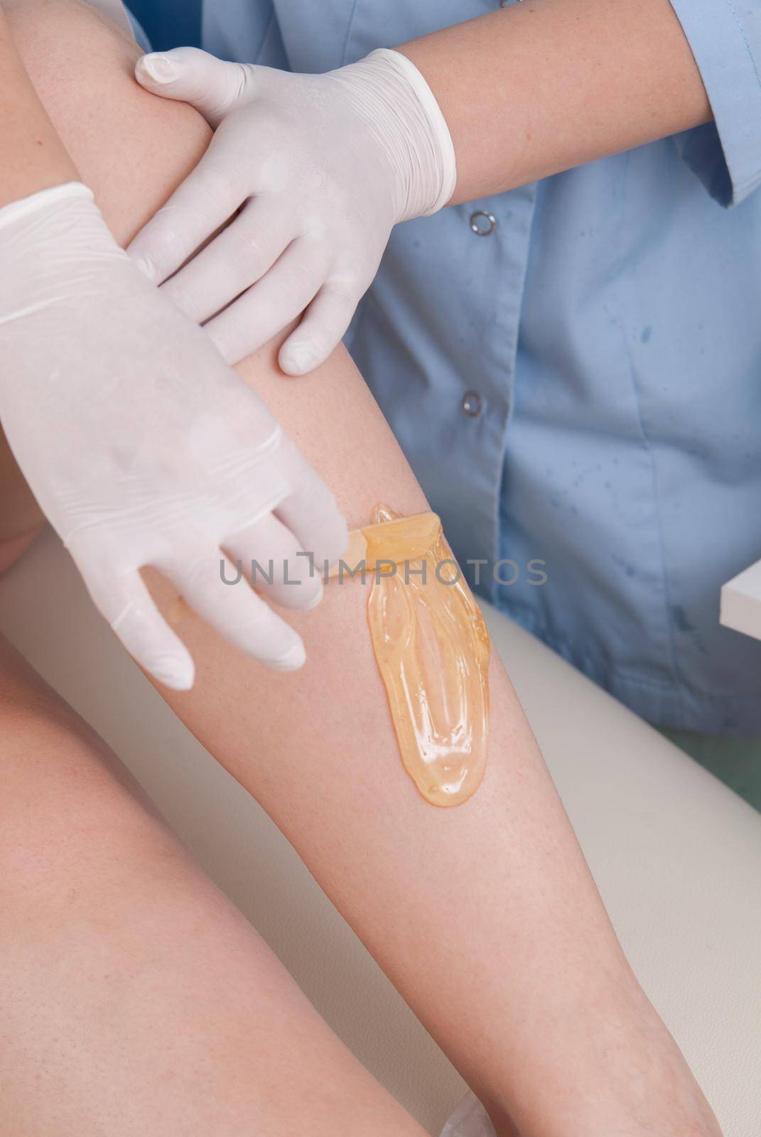 sugaring wax at a professional cosmetologist. High quality photo