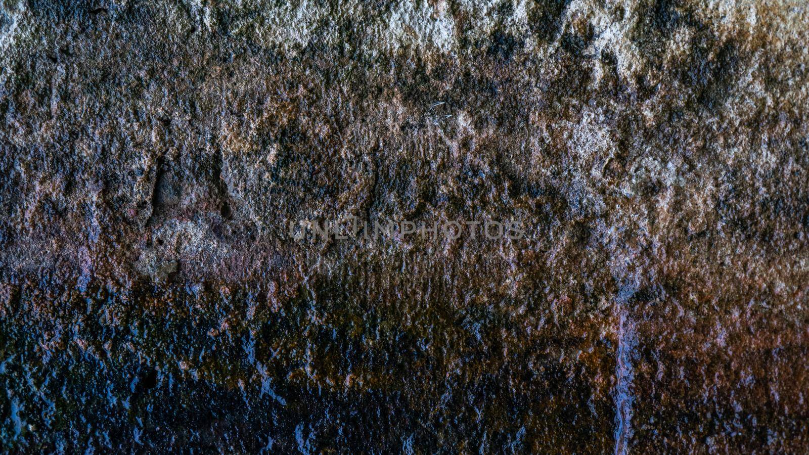 Abstract Background of dirty, wet, moldy concrete wall. by gelog67