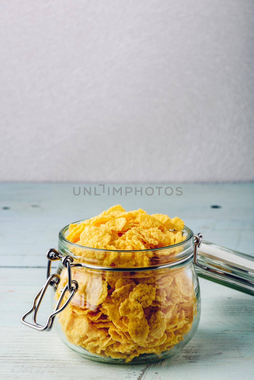 Corn flakes in a glass jar by Seva_blsv