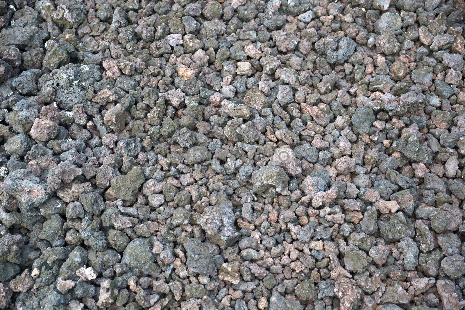 Close up of Pile of lava rocks on the Big Island, Hawaii                               