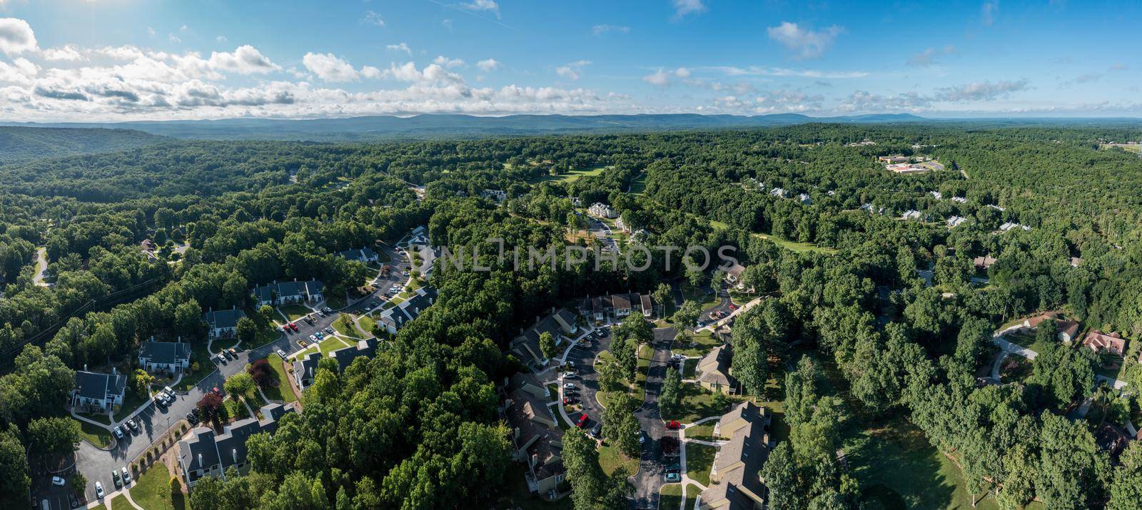 Aerial view of a vacation residential development in Tennessee, USA by steheap