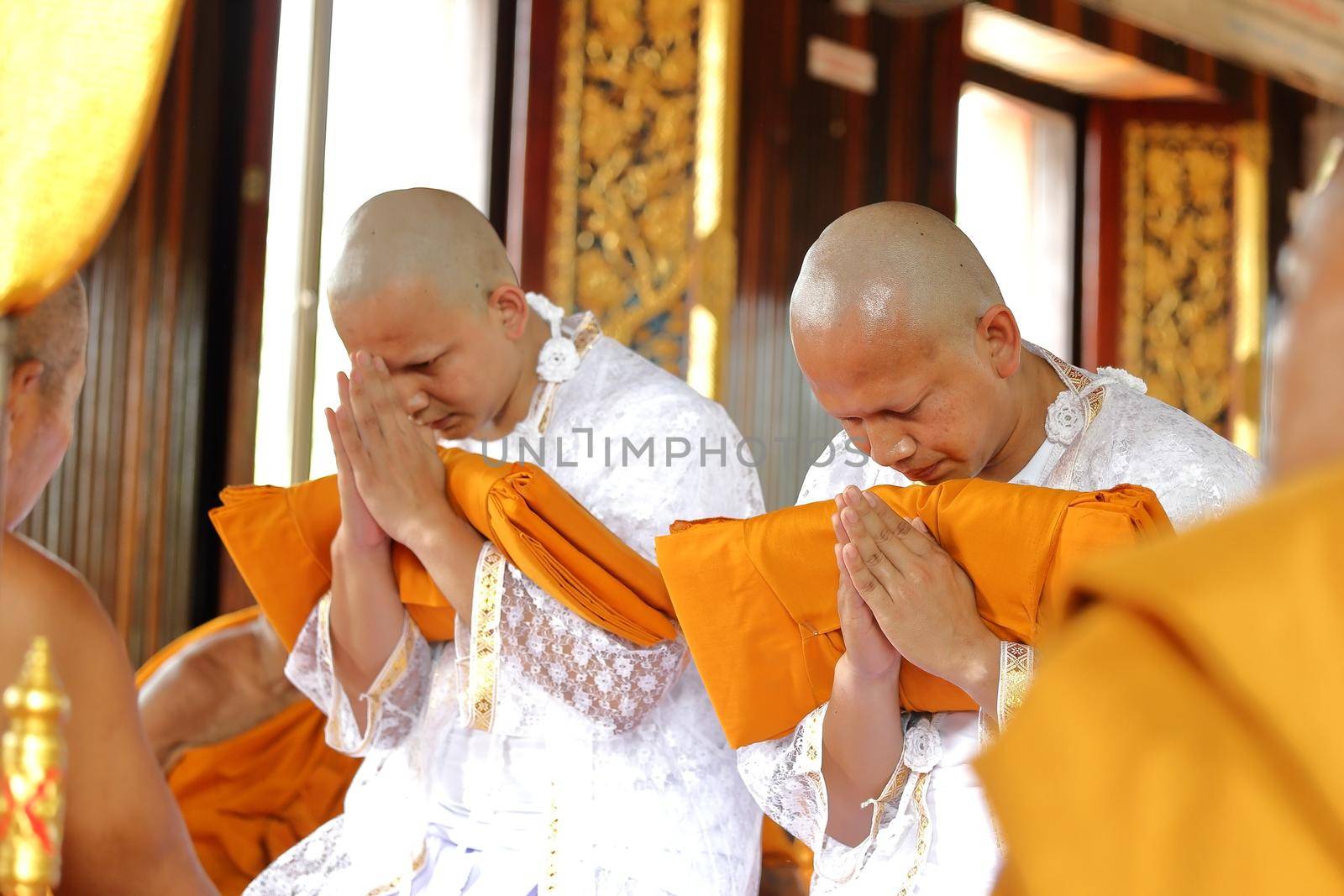 the ordination ceremony of the new monk by geargodz