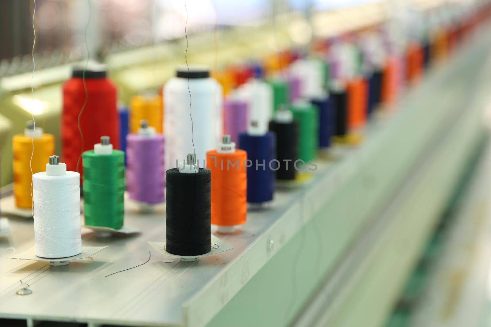 reels of thread on Machine embroider