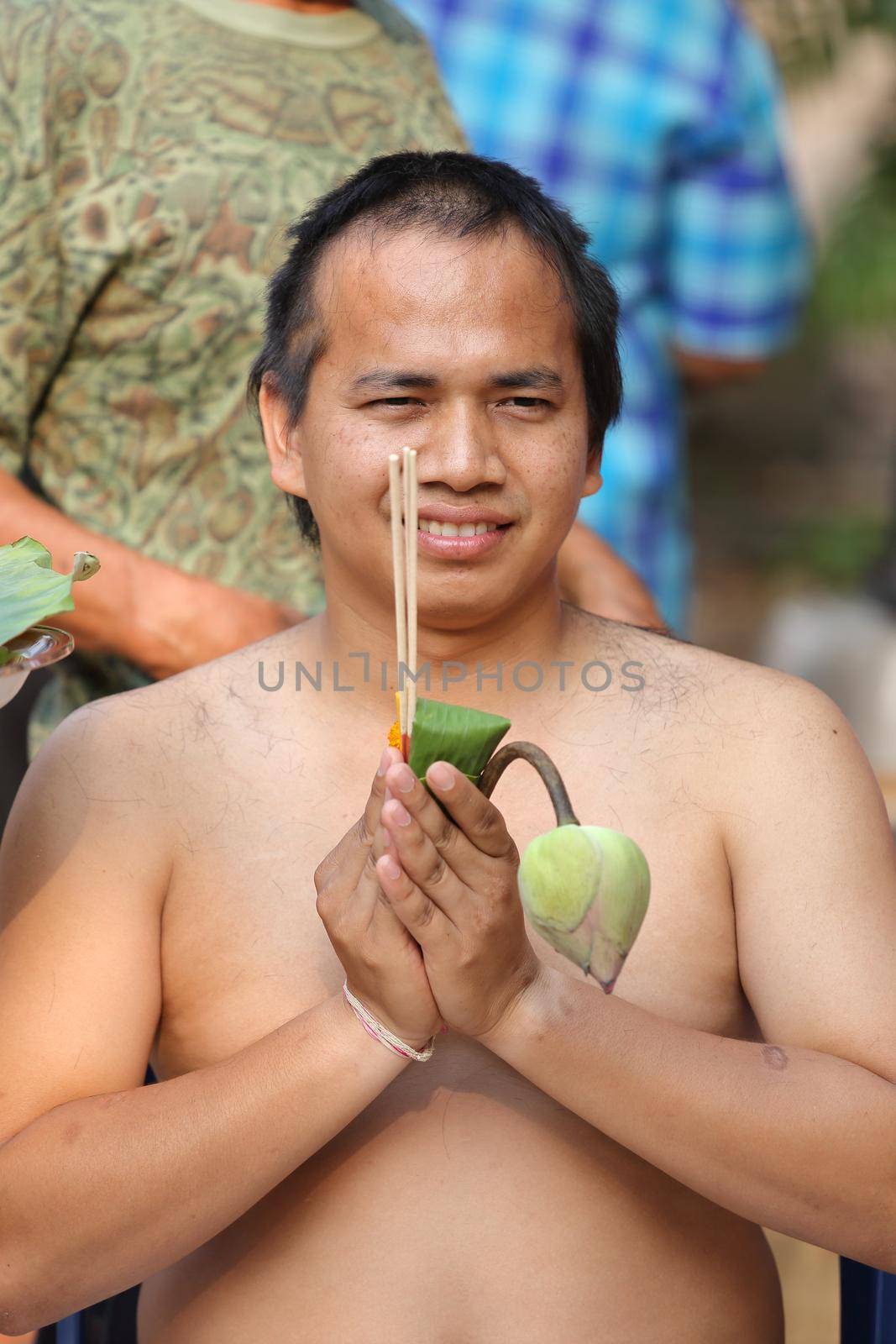 Male who will be monk cut hair for be Ordained to new monk