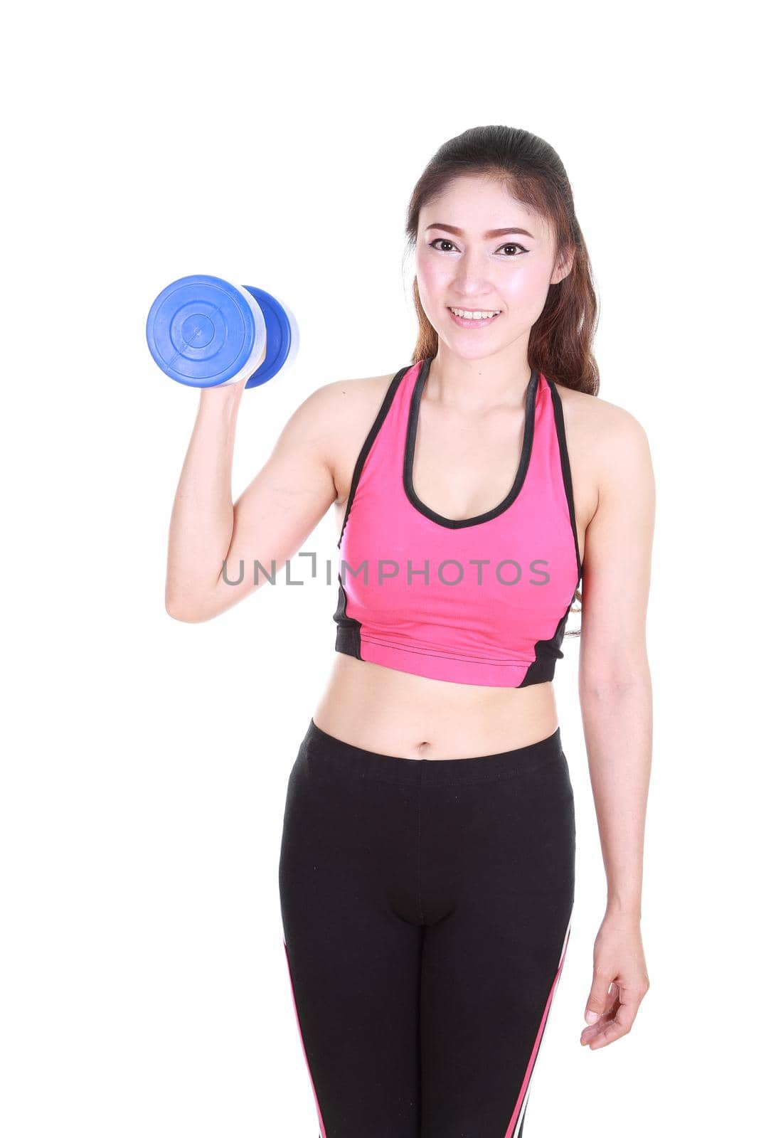 Fitness woman with dumbbell  by geargodz