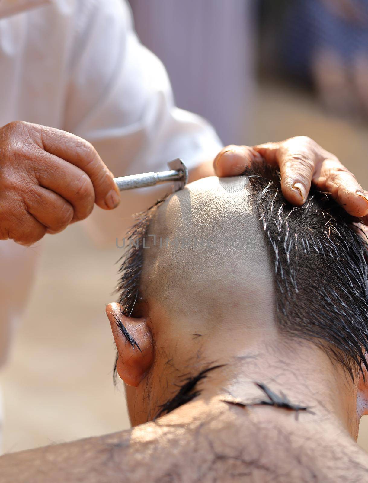 Male who will be monk shaving hair for be Ordained by geargodz