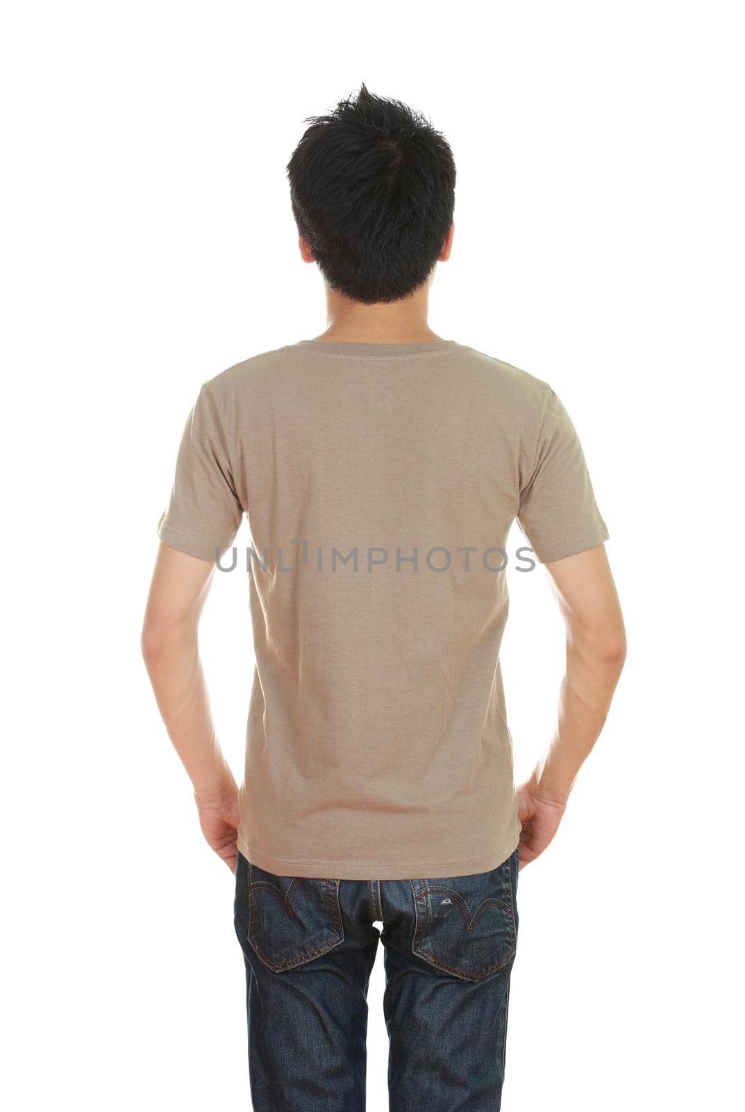 man with blank t-shirt  by geargodz