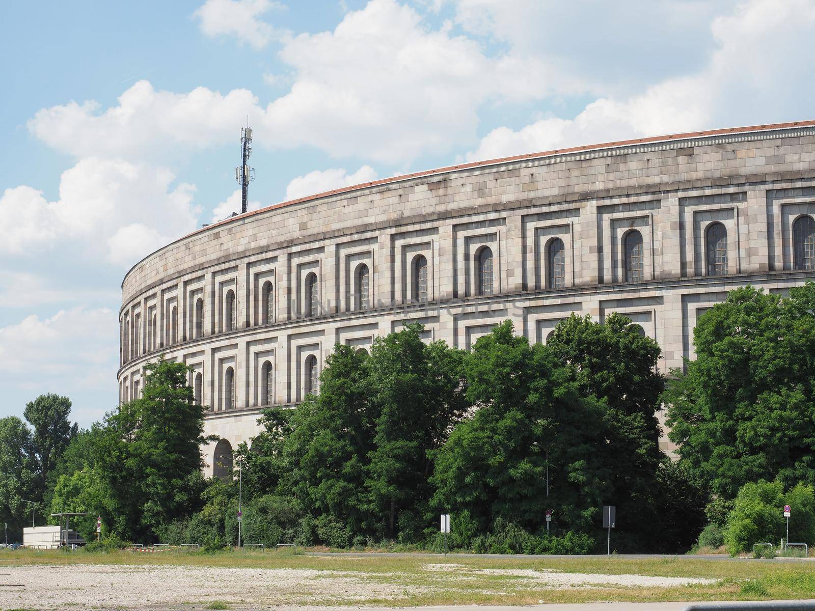 Kongresshalle translation Congress Hall designed by architect Rudy Ruff and Franz Ruff as part of the Nazi party rally ground in Nuernberg, Germany