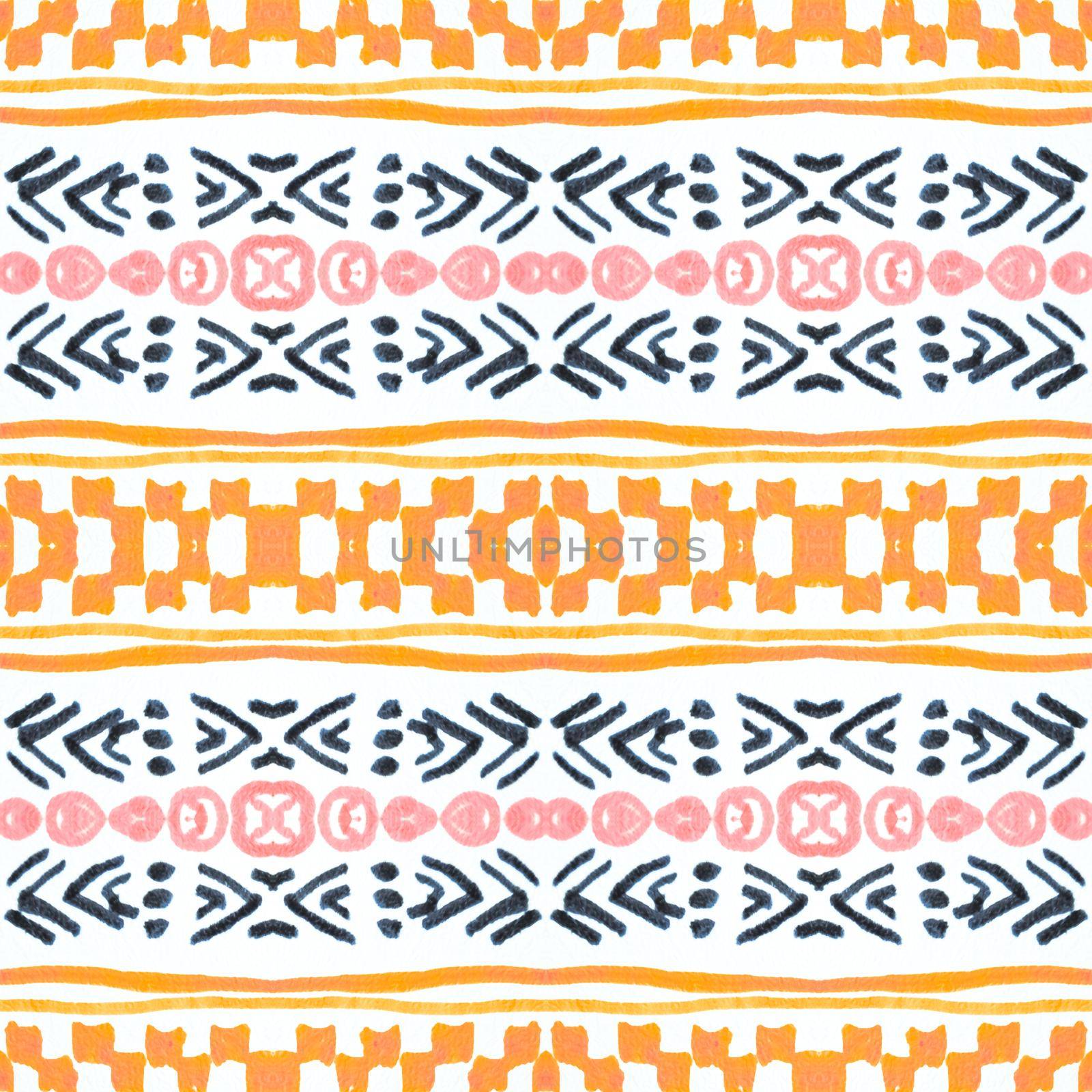 Navajo seamless pattern. Hand drawn african illustration. Vintage tribal texture. Art american maya print. Mexican motif design. Traditional aztec ornament. Navajo seamless background.