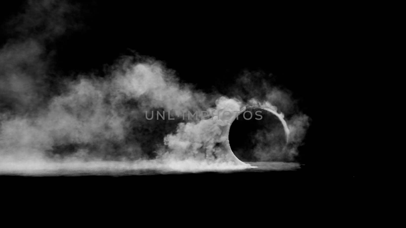 3d render burnout wheels with smoke on black background by studiodav