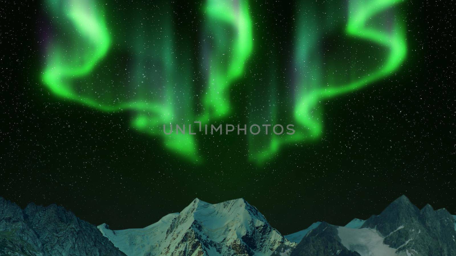Northern Lights in the mountains bkacground abstract by studiodav