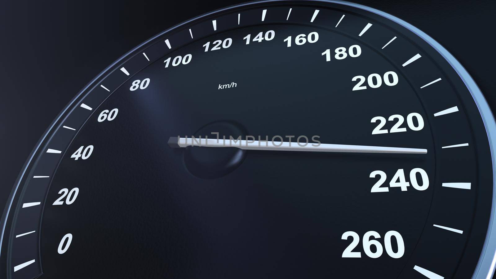 3d render Car Speedometer Macroplane Gaining Speed by studiodav