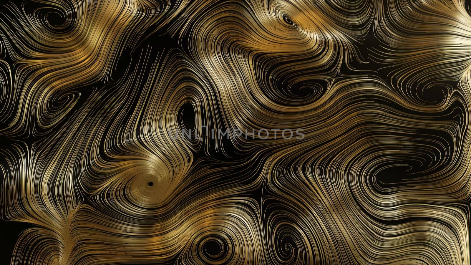 3d render Abstract gold round network background by studiodav