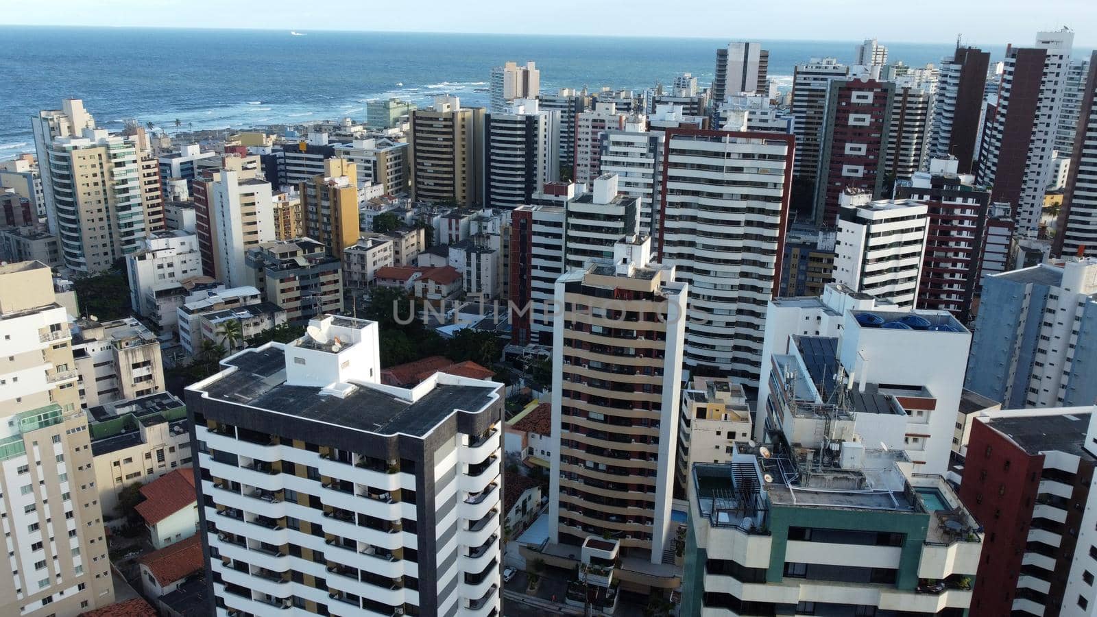 salvador, bahia, brazil - july 19, 2022: vista aerea de edificios residencias no bairro da Pituba na cidade de Salvador.