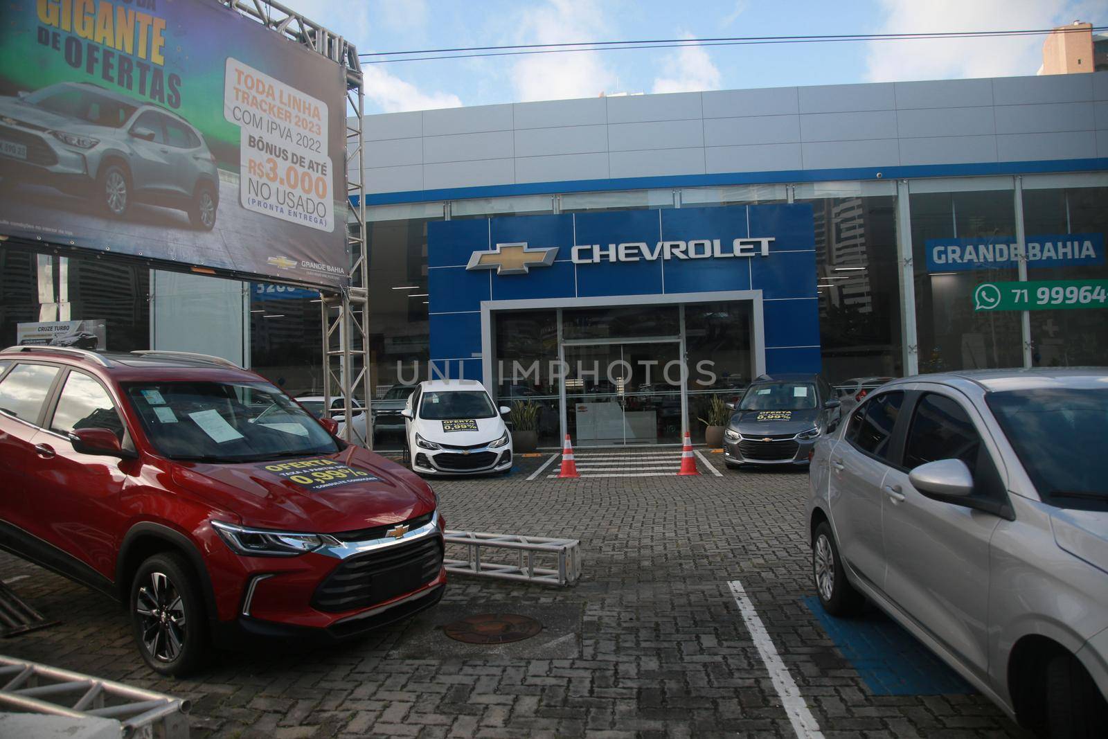 salvador, bahia, brazil - july 19, 2022: facade of a Chevrolet manufacturer dealership in the city of Salvador.