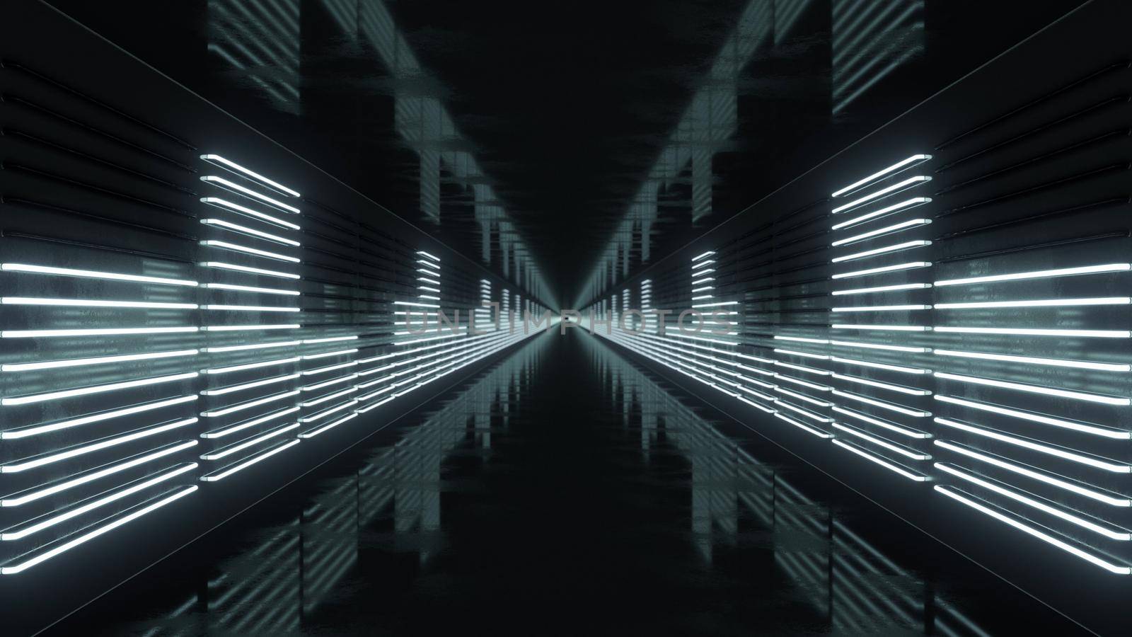 3D Render Looping Tunnel with Neon Equalizer by studiodav