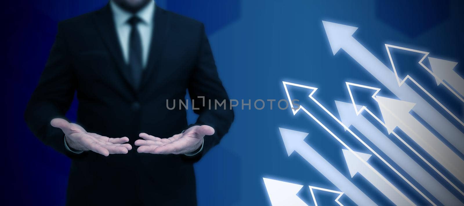 Businessman in suit holding notepad symbolizing successful teamwork.