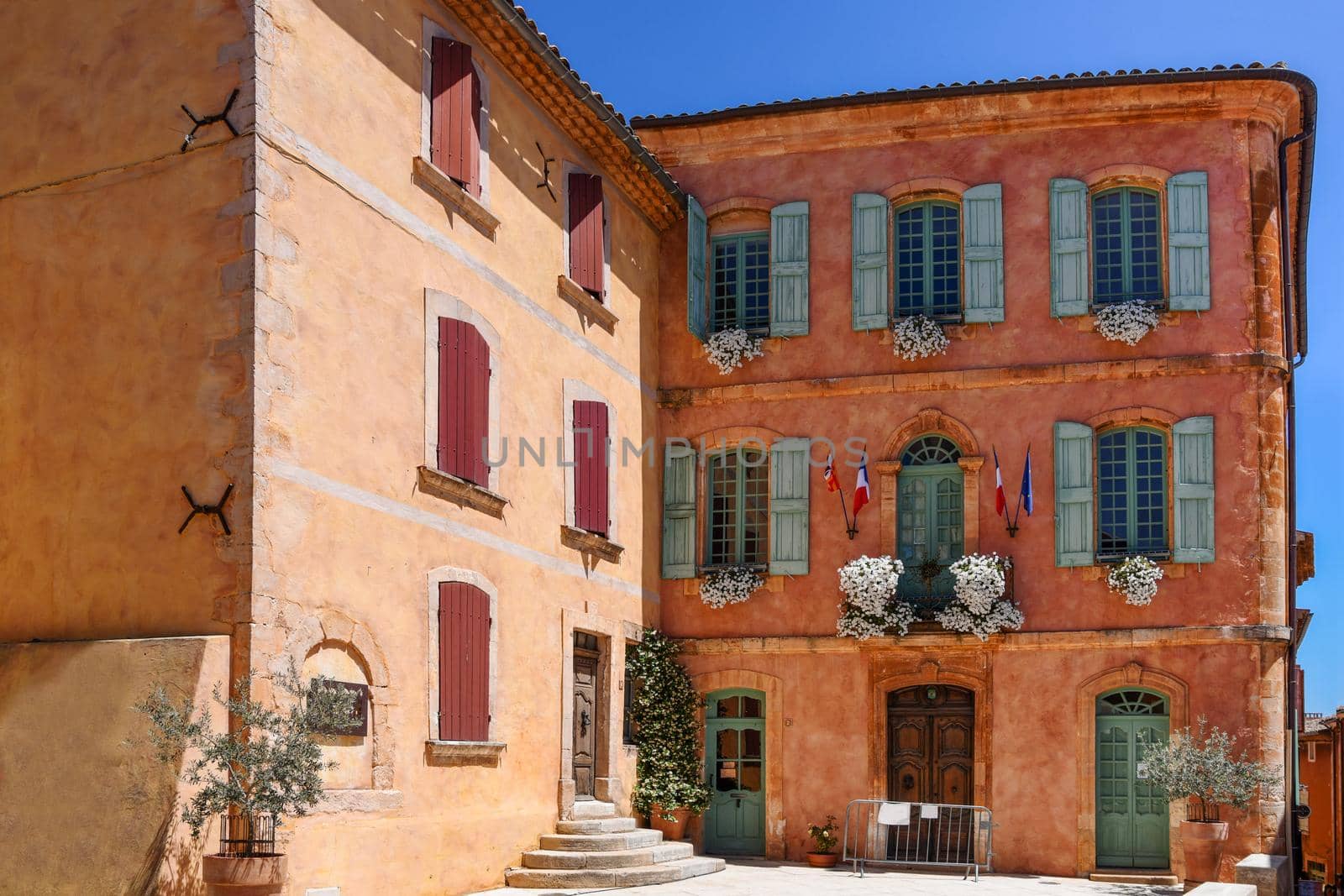 The most beautiful city hall of Roussillon in Provence