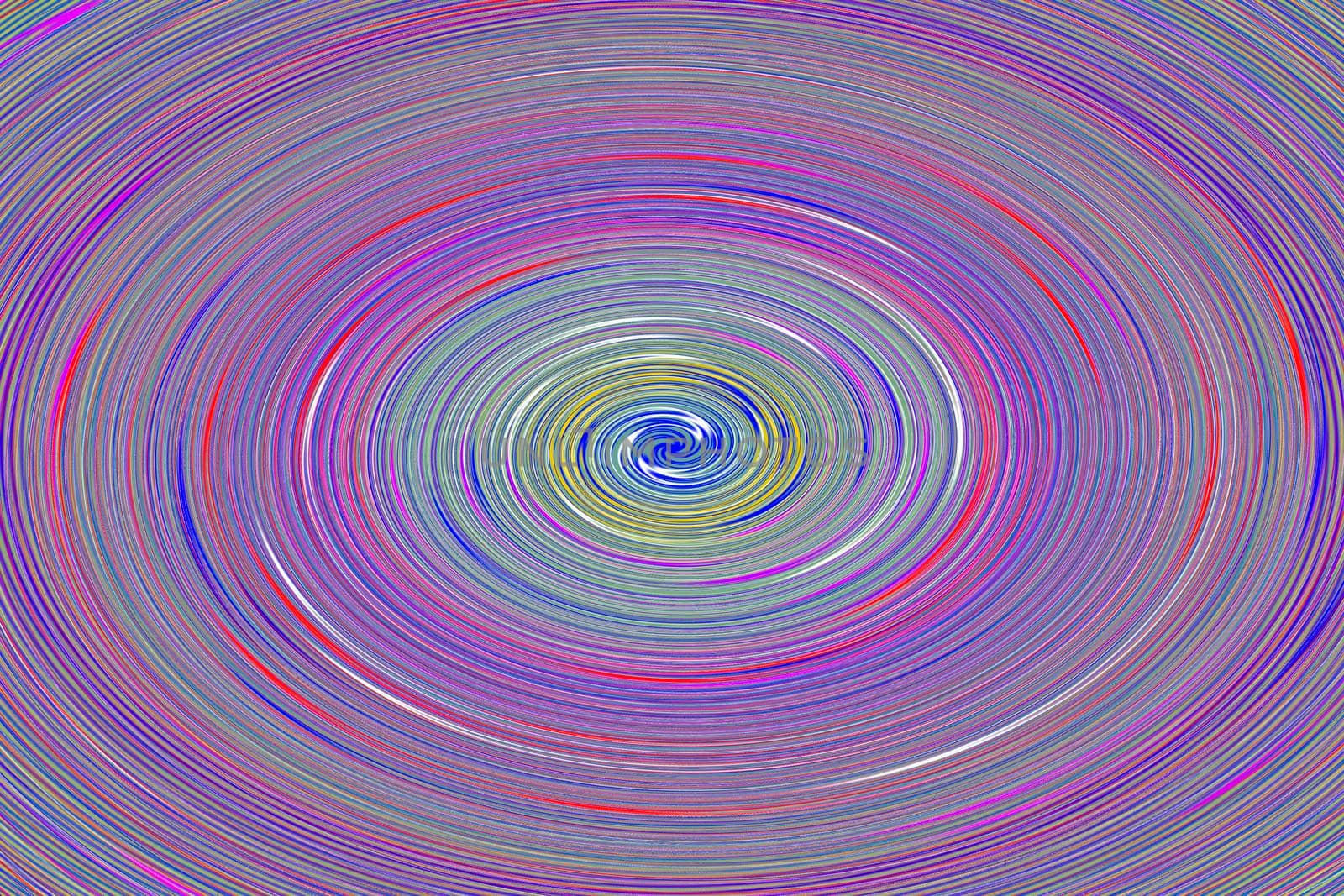 Circle illustration. Background of numerous multi-colored circles coming from the center. by paca-waca