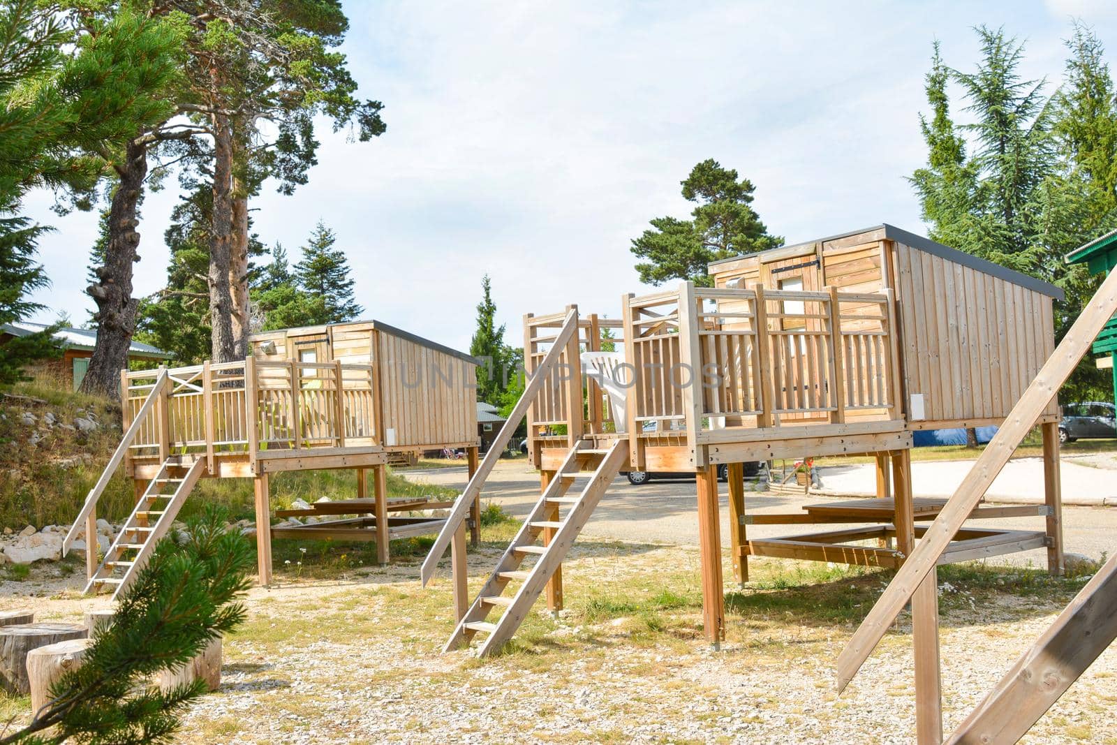 Shed on stilts for holidays. Provence. France