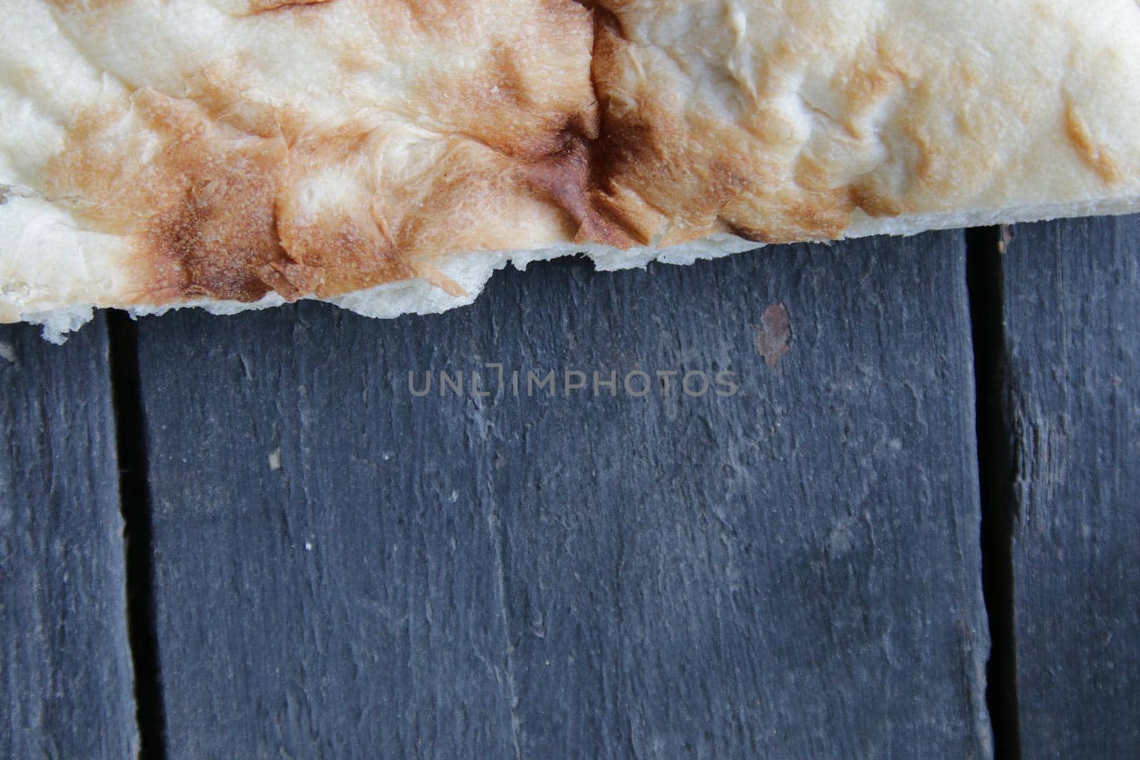 Georgian bread lavash on retro rustic background