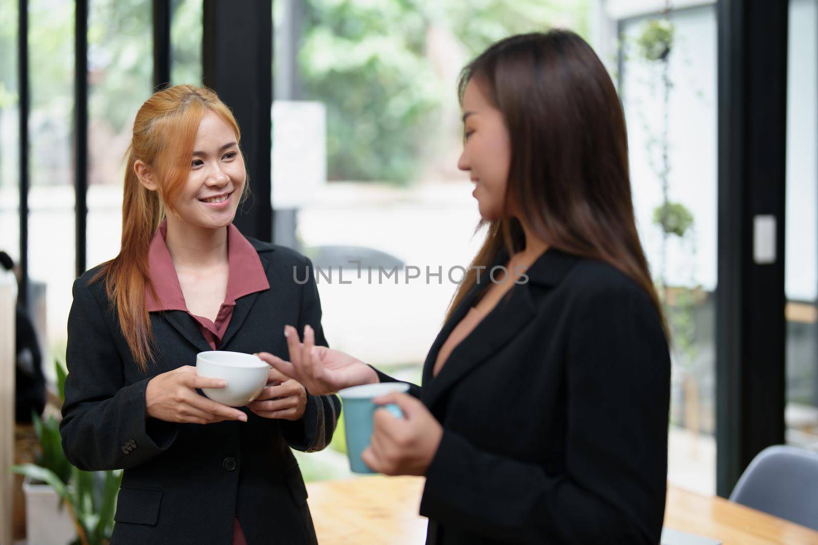 Portrait of an Asian businesswoman consulting, start up a marketing plan to meet the needs of customers in office room