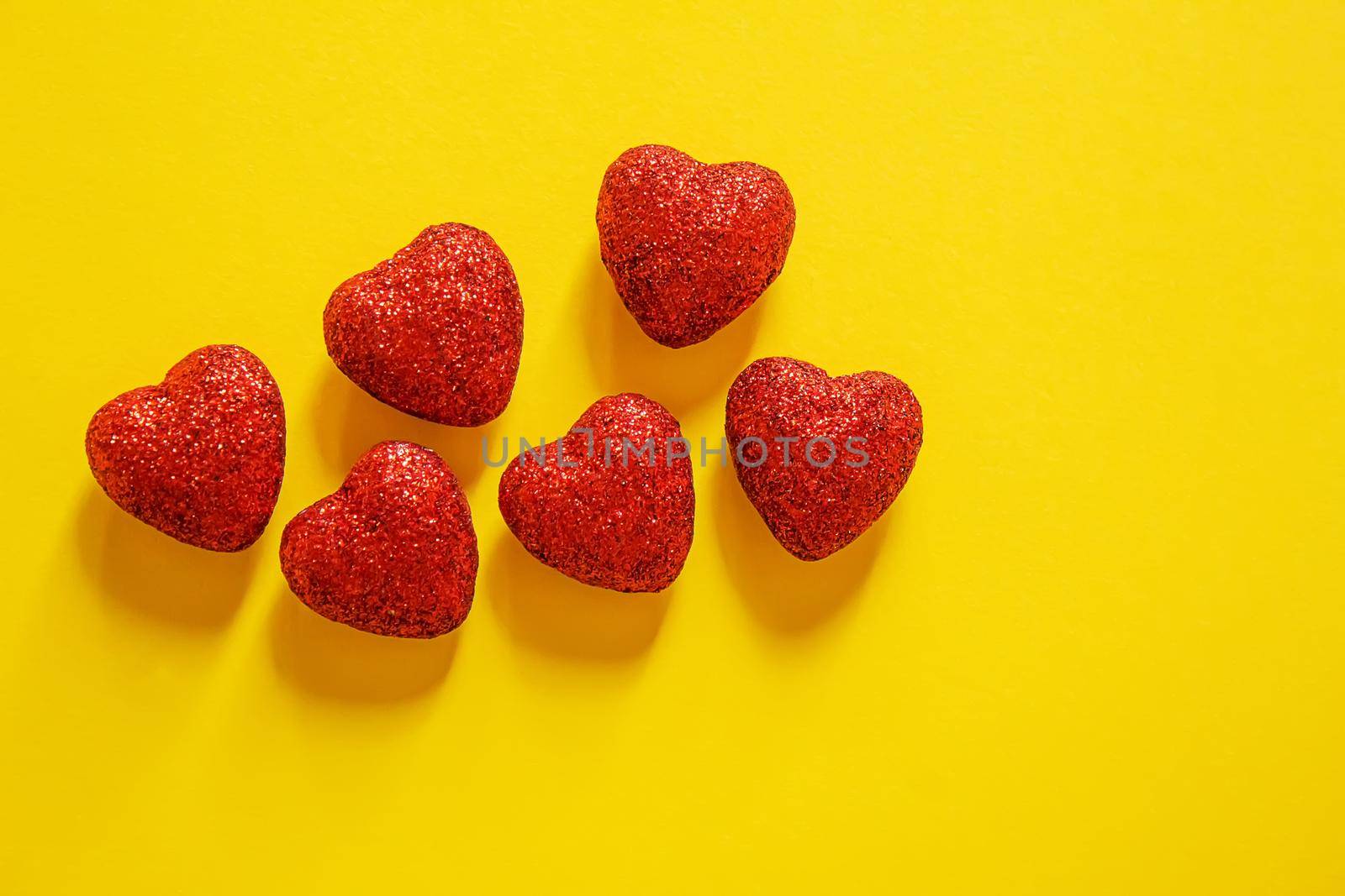 Valentine's day background. Gifts. Envelope. Hearts in a box. Valentine's day concept. Selective focus.holidays