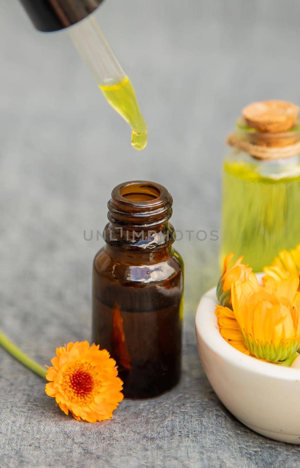 The calendula extract. Selective focusmedical