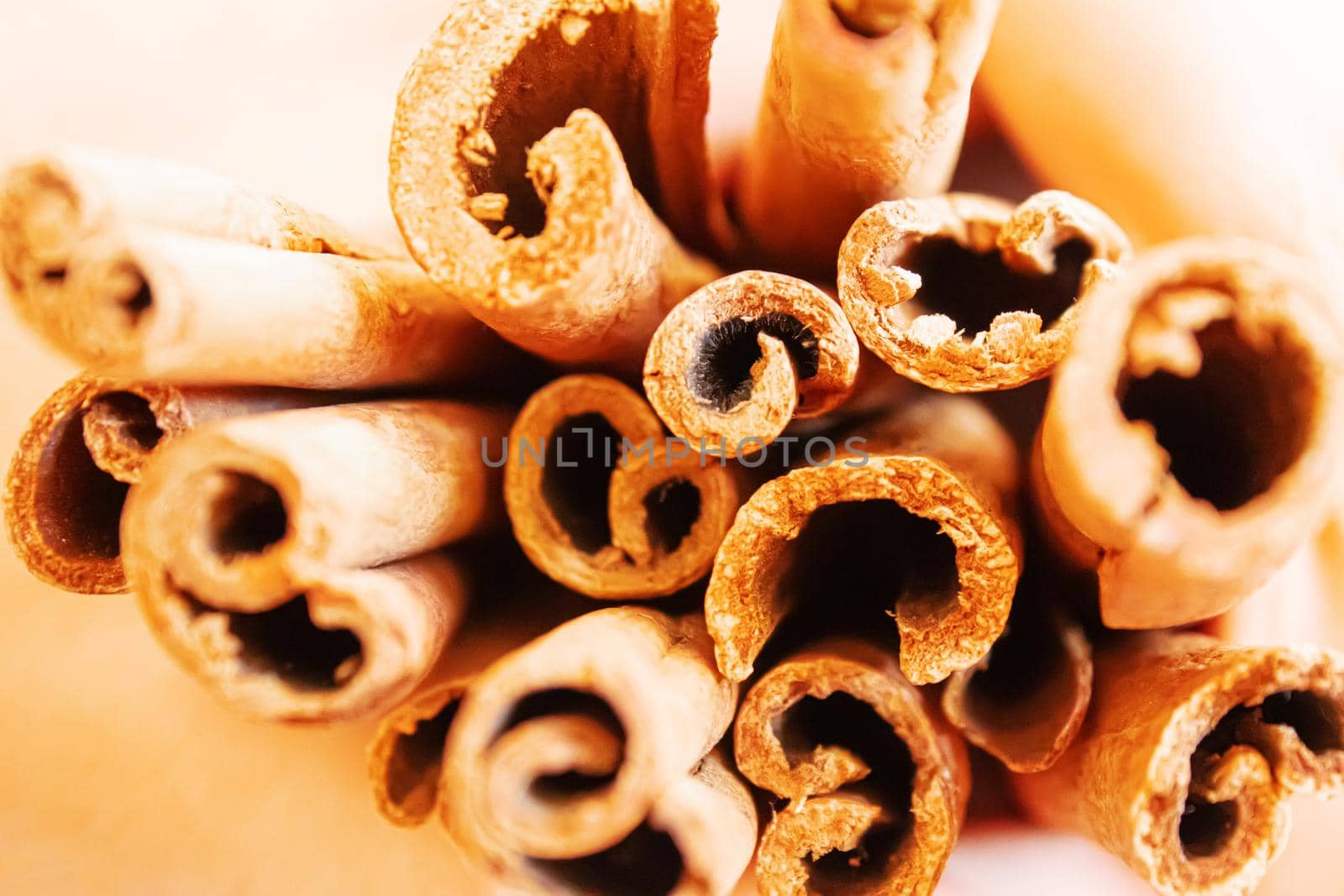 Cinnamon and anise isolated on white background.selectiv focus.food