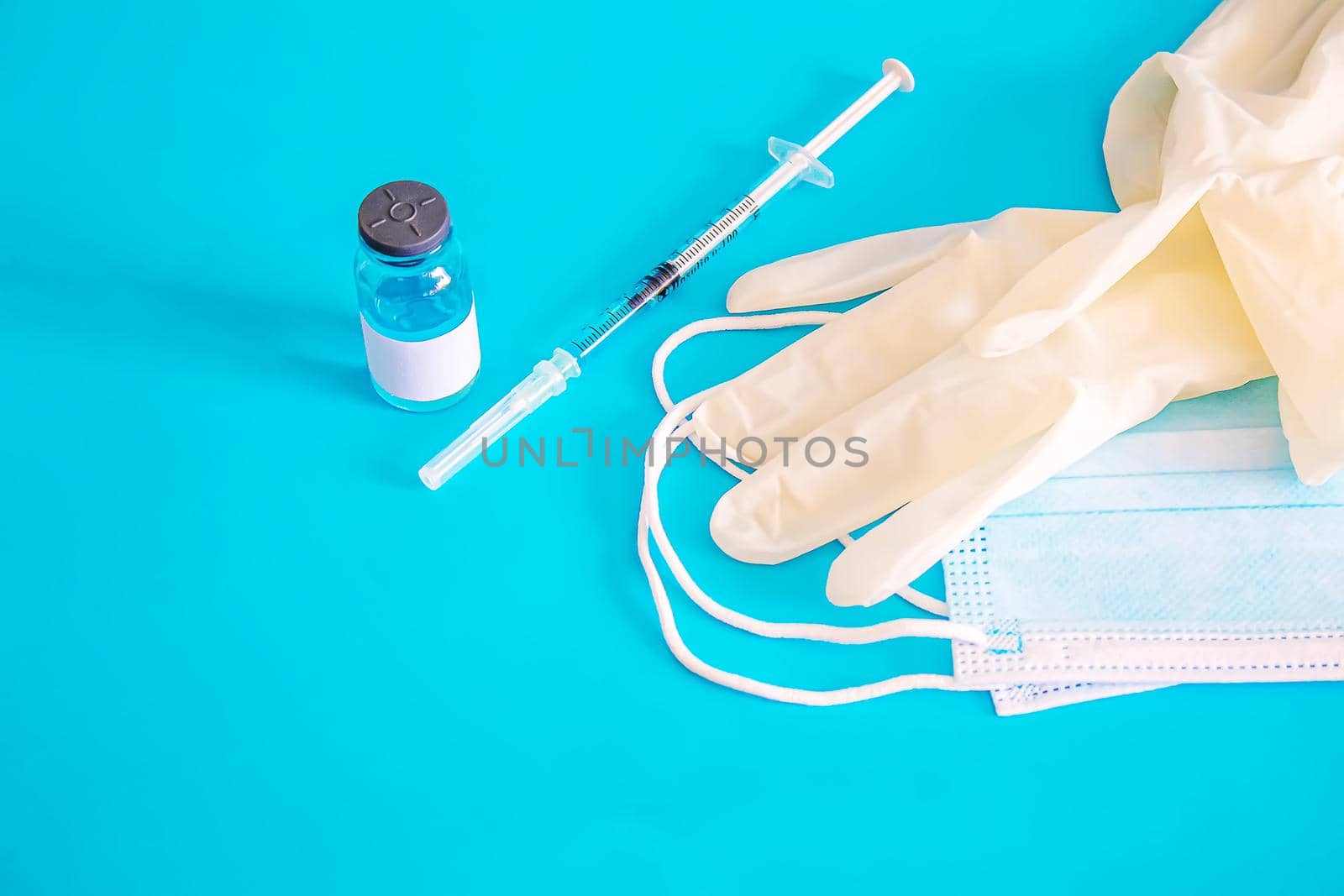 Covid-19 or coronavirus vaccine. Selective focus.medical objects by mila1784