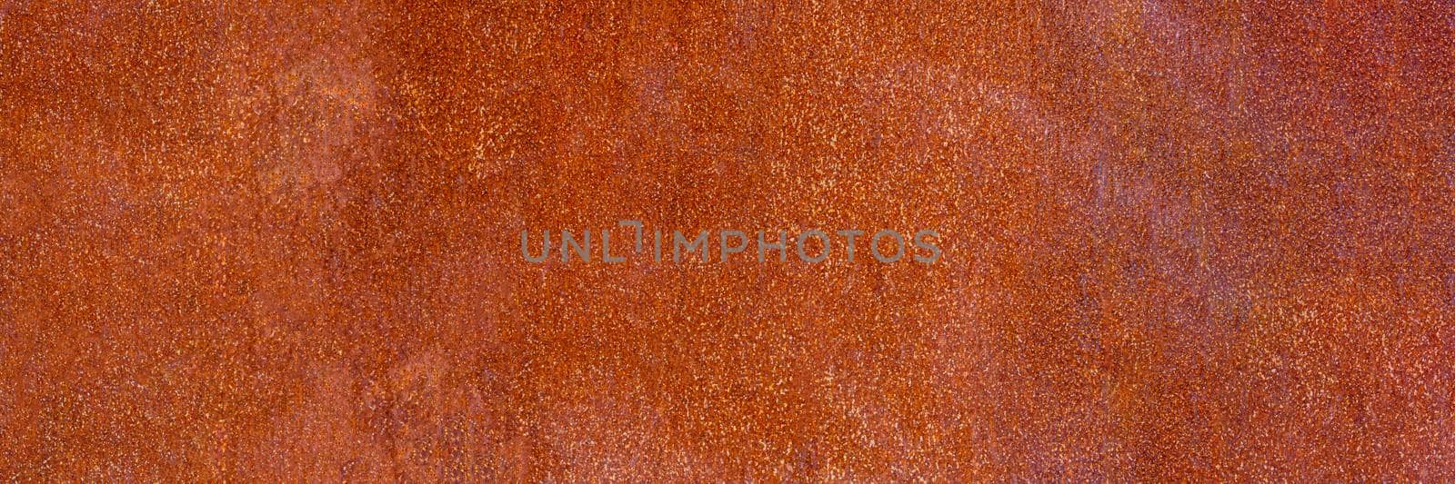 Panoramic grunge rusted metal texture, rust and oxidized metal background, large size