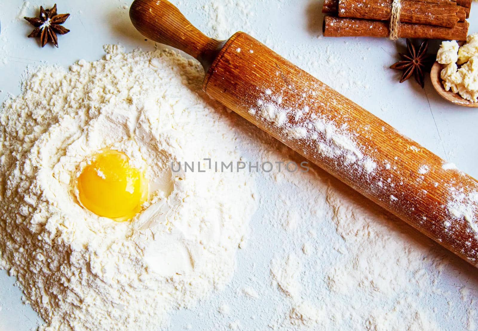 preparation for baking. Culinary concept. top view. selective focus food