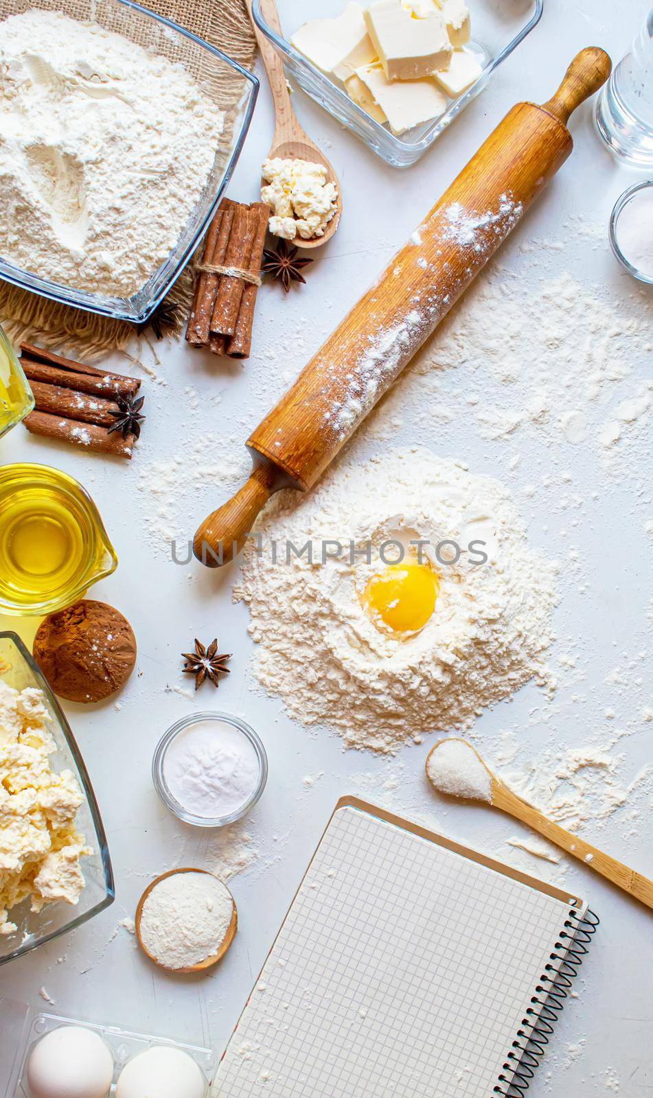 preparation for baking. Culinary concept. top view. selective focus food