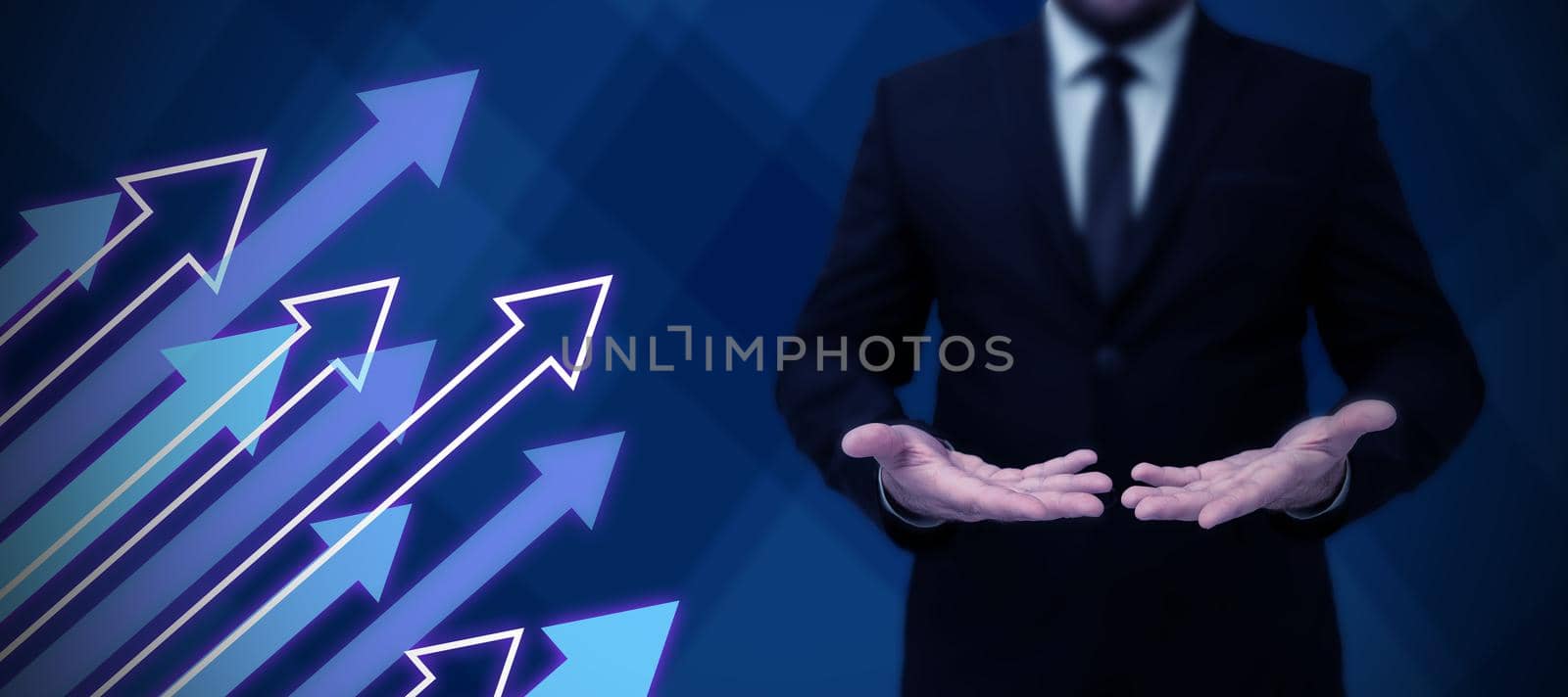 Businessman in suit holding notepad symbolizing successful teamwork accomplishing newest project plans. Man presenting notebook representing combined effort management. by nialowwa