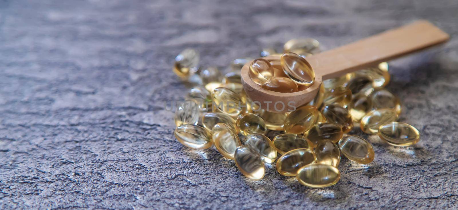 vitamin E capsules. selective focus.healthcare medical nature by mila1784