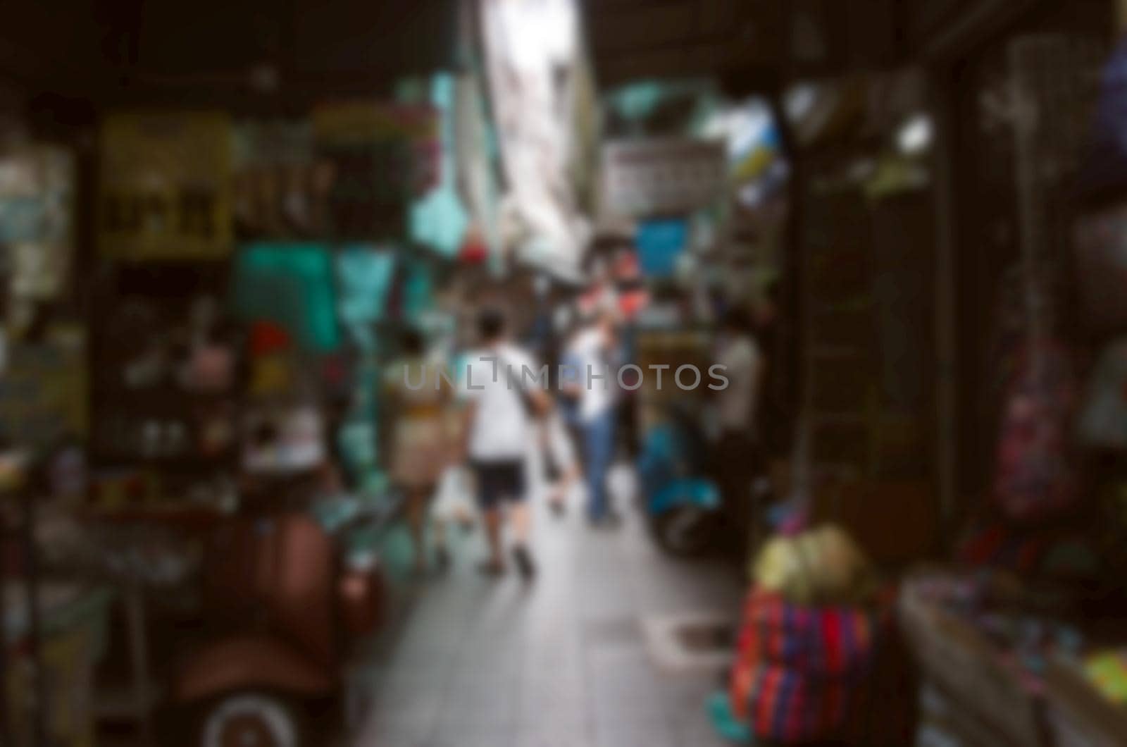 blur abstract background people shopping festival market. by aoo3771