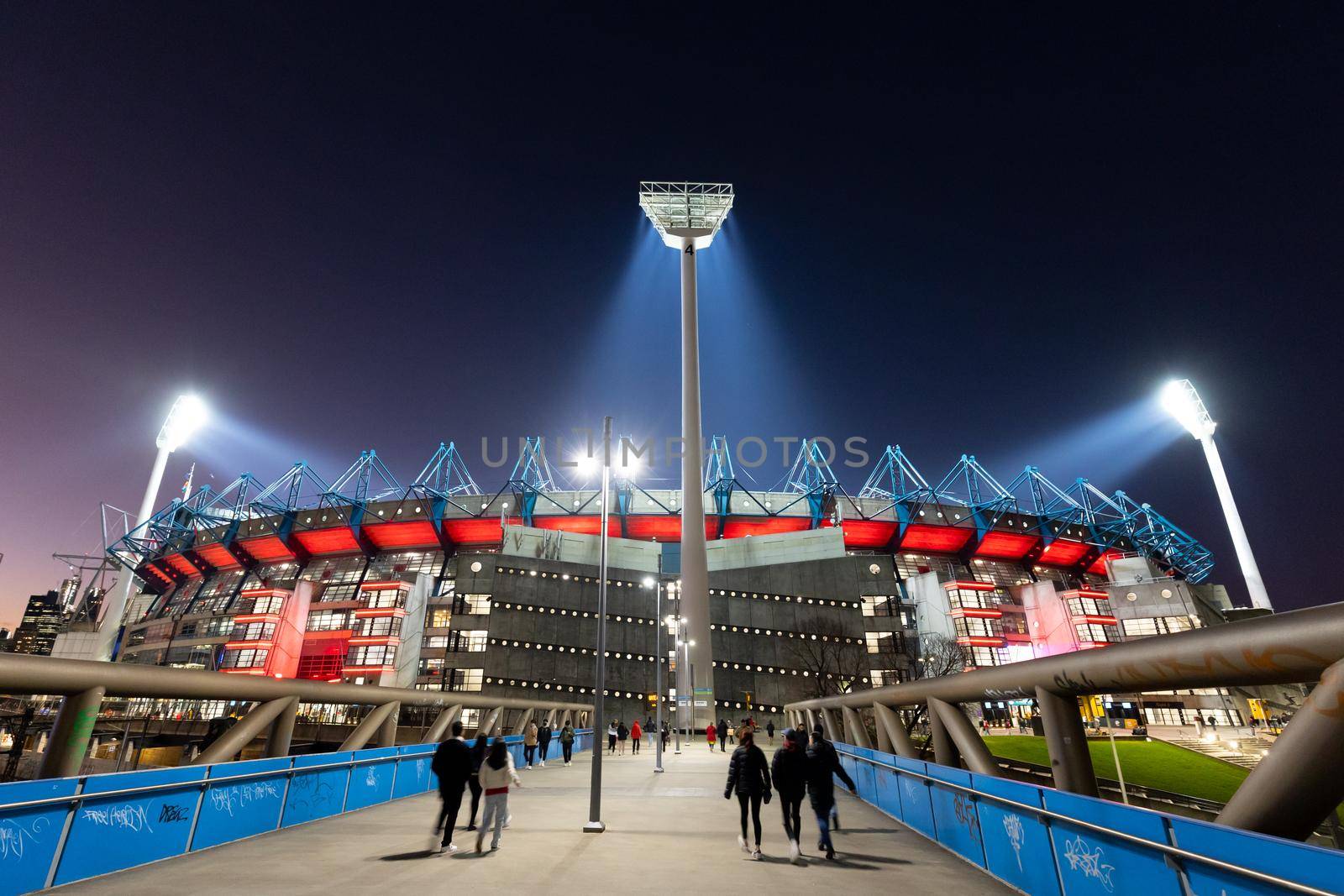 Melbourne Cricket Ground at Night in Australia by FiledIMAGE