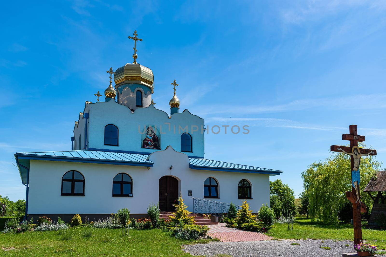 Holic, Slovakia - June 18, 2022 Orthodox Church of the Pochaev Icon of the Mother of God and St. Cyril and Methodius
