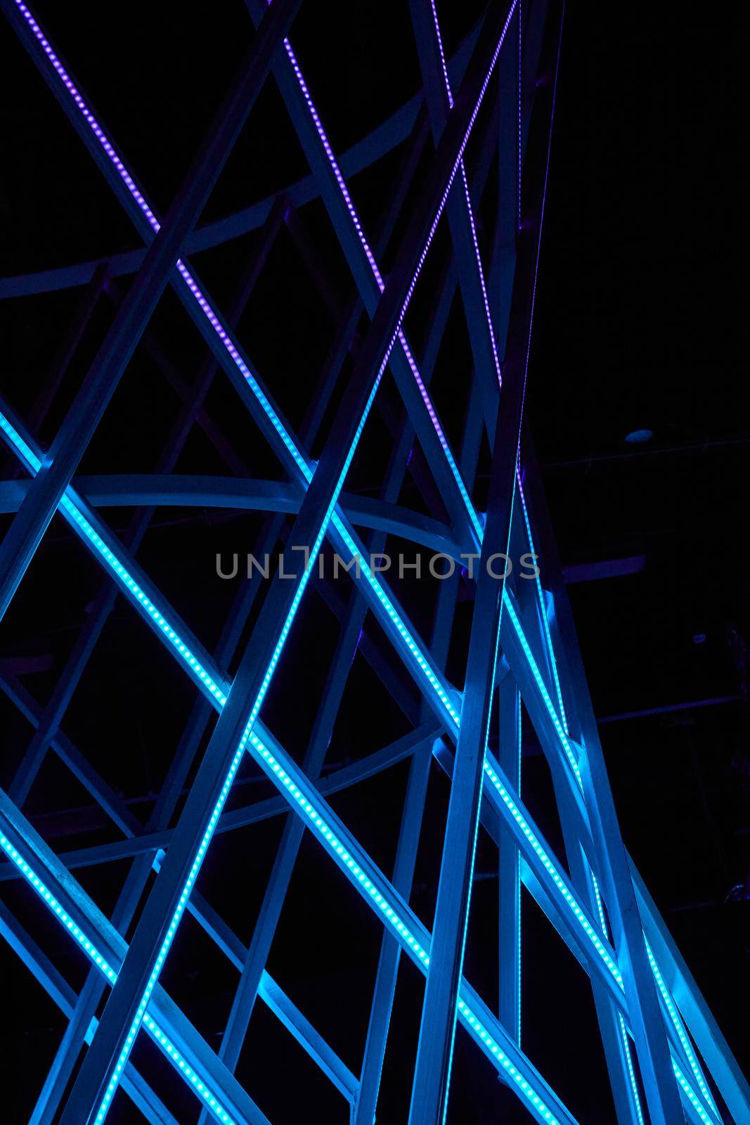 Image of Funnel of blue lights at Otherworld in Columbus, Ohio