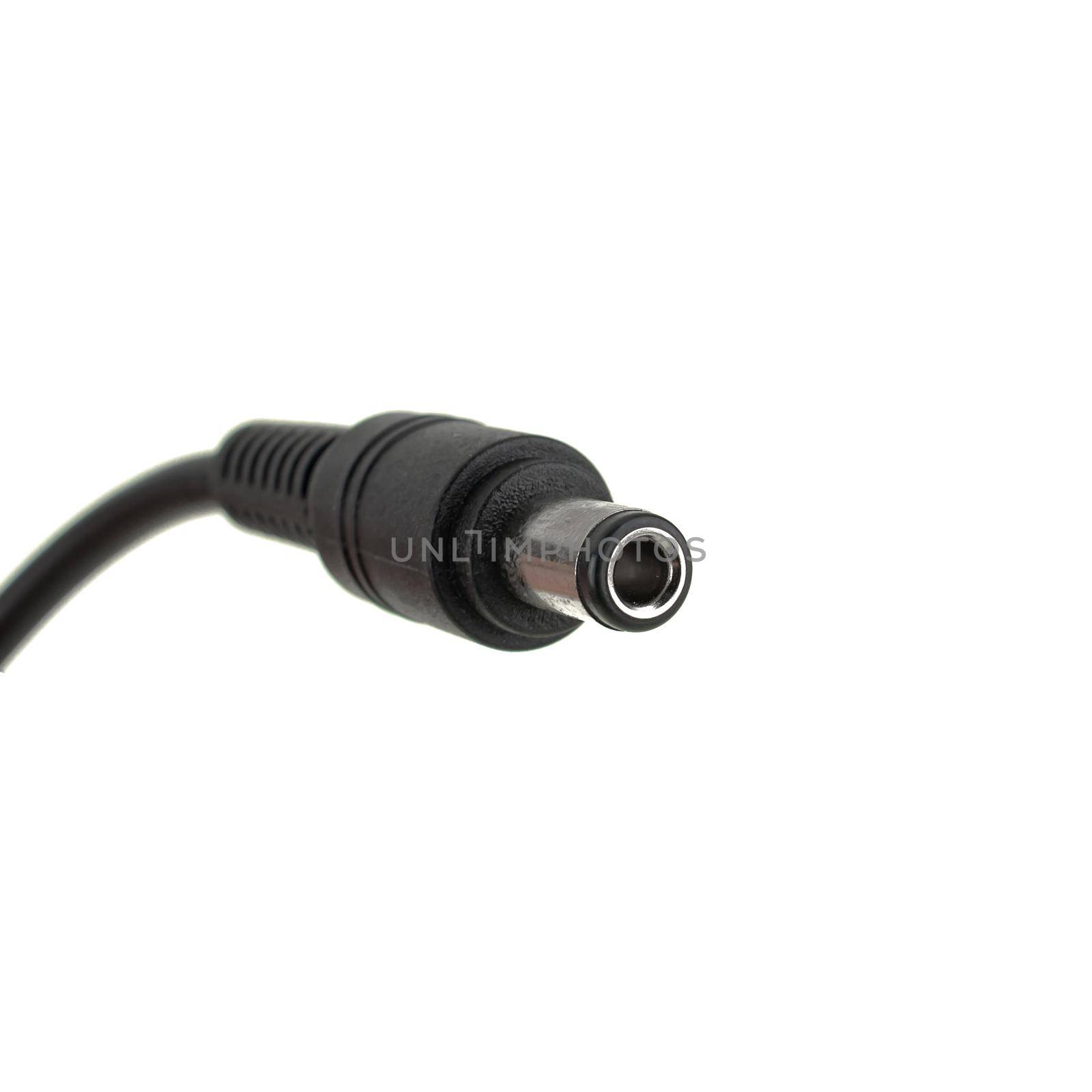 plug for laptop charging socket, on white background