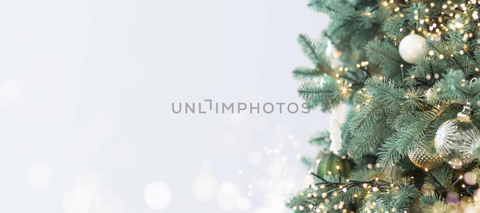 Luxury chic Christmas tree postcard. by Andelov13