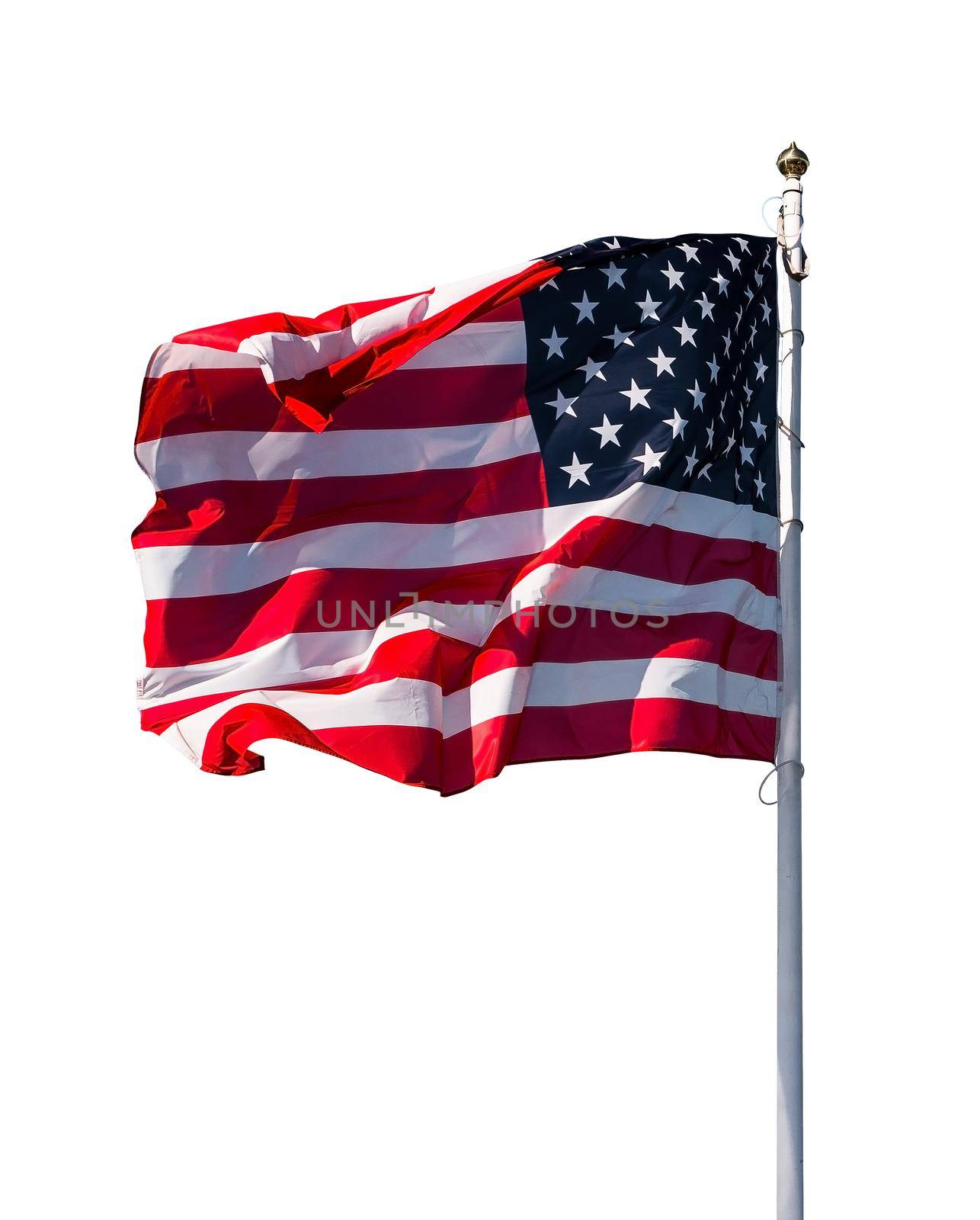 American flag on white background by GekaSkr