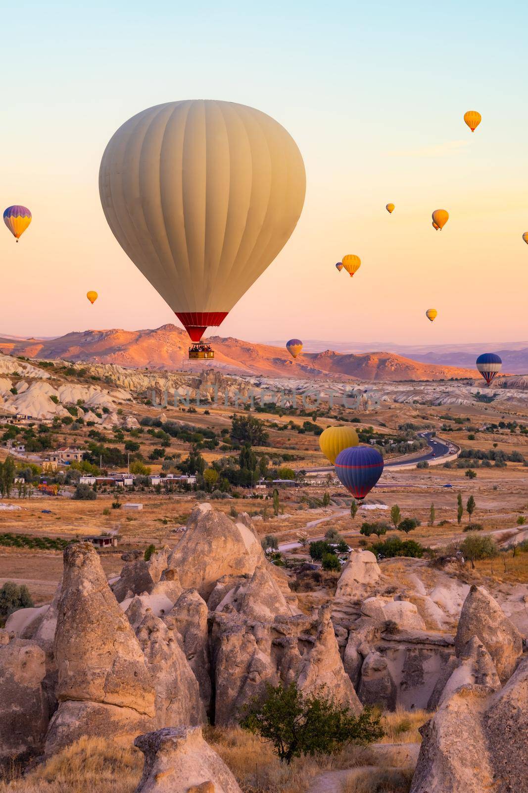 Hot air balloons over Cappadocia, Turkey by GekaSkr