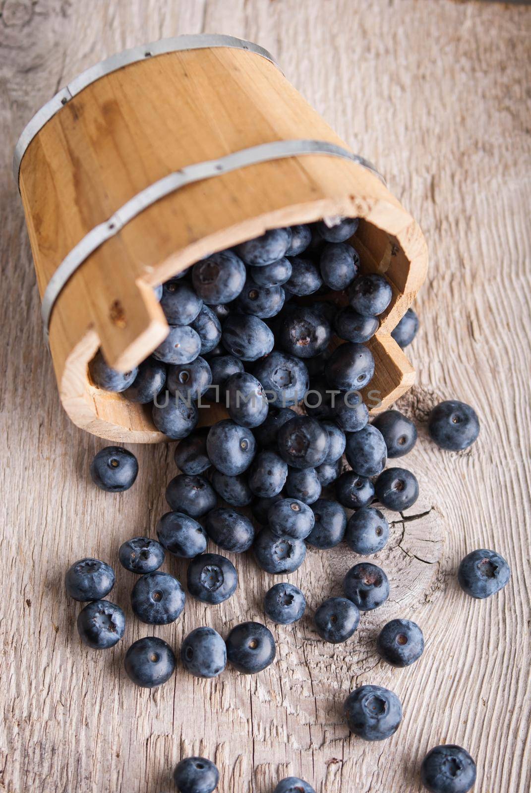 fresh organic blueberry rustic style. High quality photo